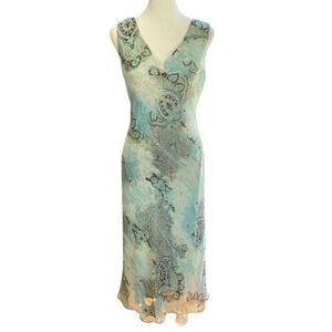 VTG Y2K‎ Dressbarn Babydoll Dress Earth Tone Lined Sleeveless Fairy Boho Size 4